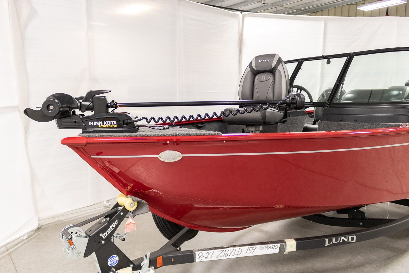 Lund 2021 1650 Rebel XL Sport with 90 HP Mercury and Heritage Red